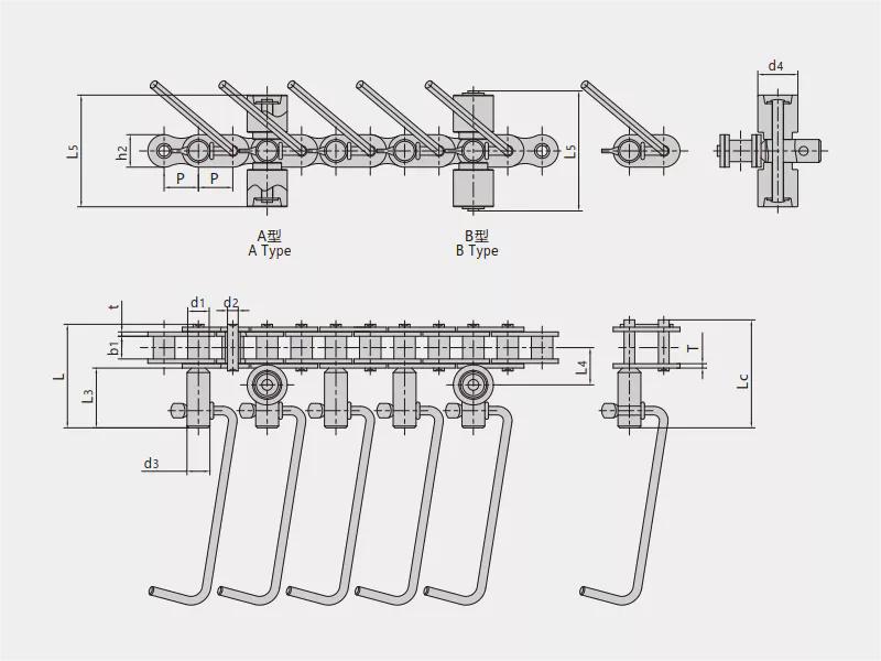 Stainless Steel Conveyor Chain For Sausage Production