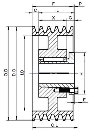 5TC Series Cast Iron Sheaves