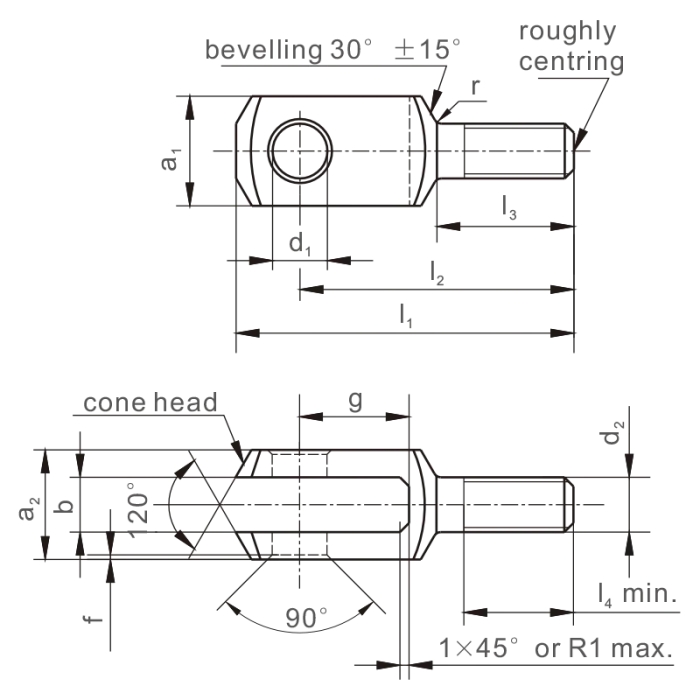 Clevises with Male Thread