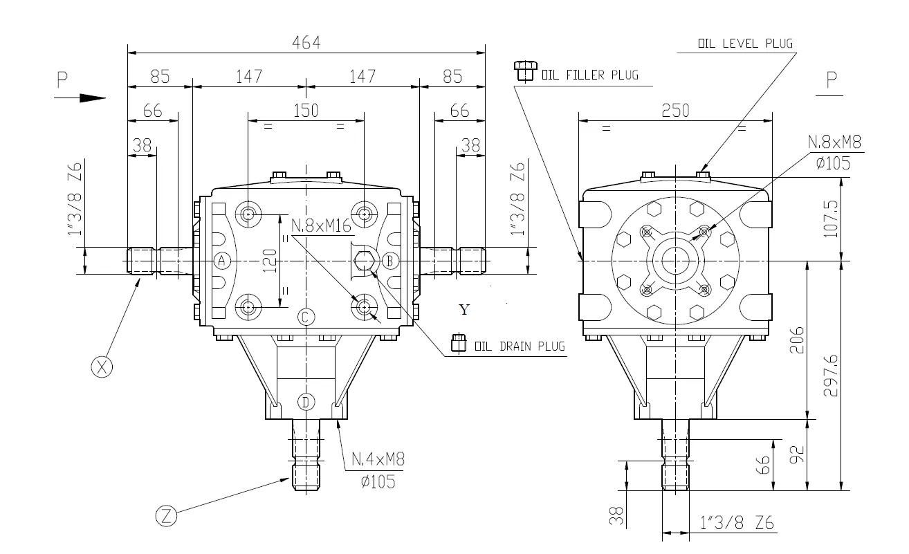 T-269B Flail Mowers Gearbox