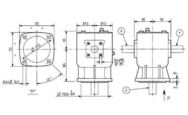 LF-151A rotary mower gearbox