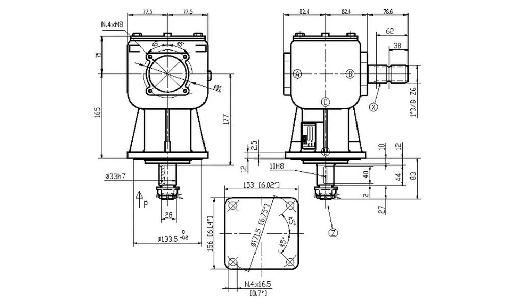 LF-211J Rotary Mowers Gearboxes