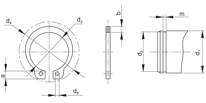 PM-E Series Circlips for Shafts