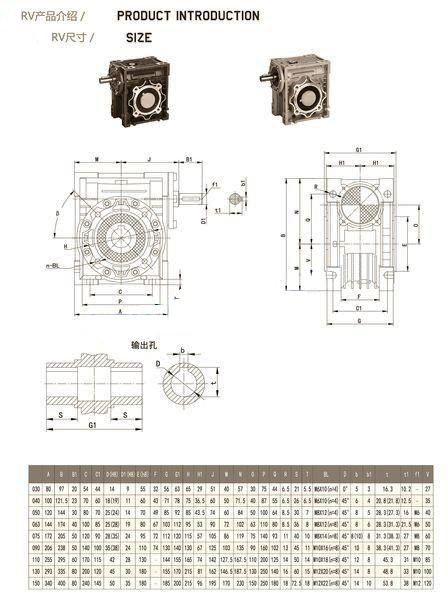 RV WORM GEAR REDUCER