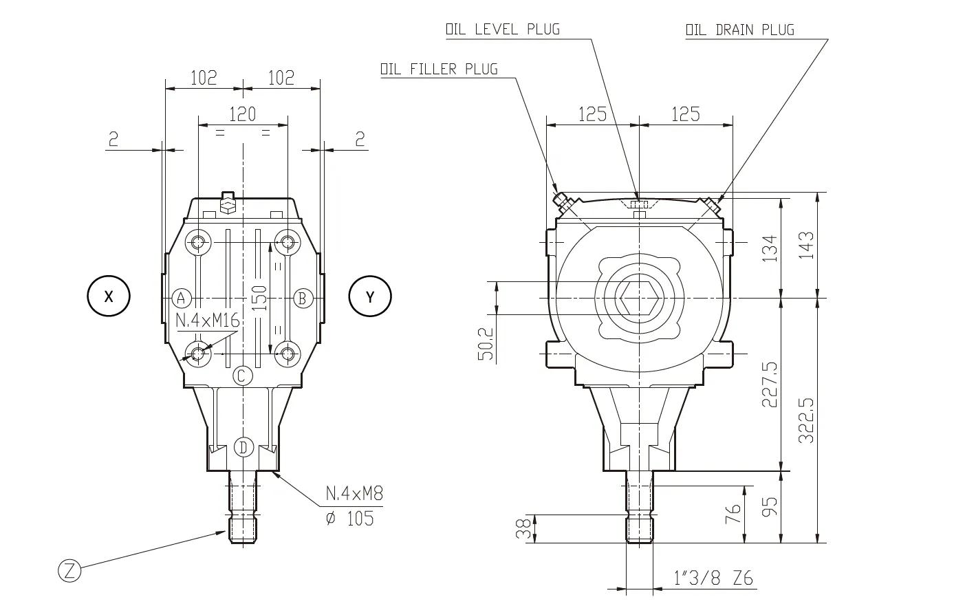 TB-22C Rotary Tillers Gearbox