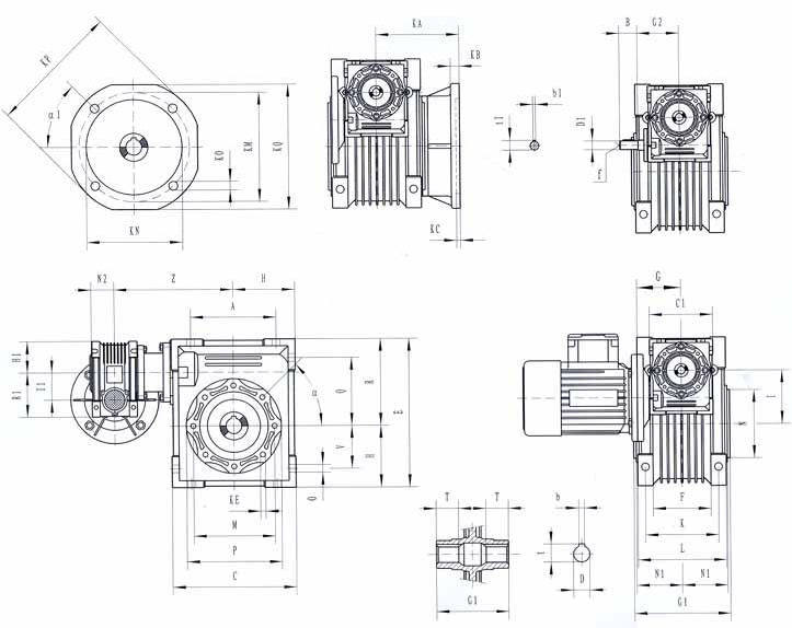 Combination Worm Gear Units