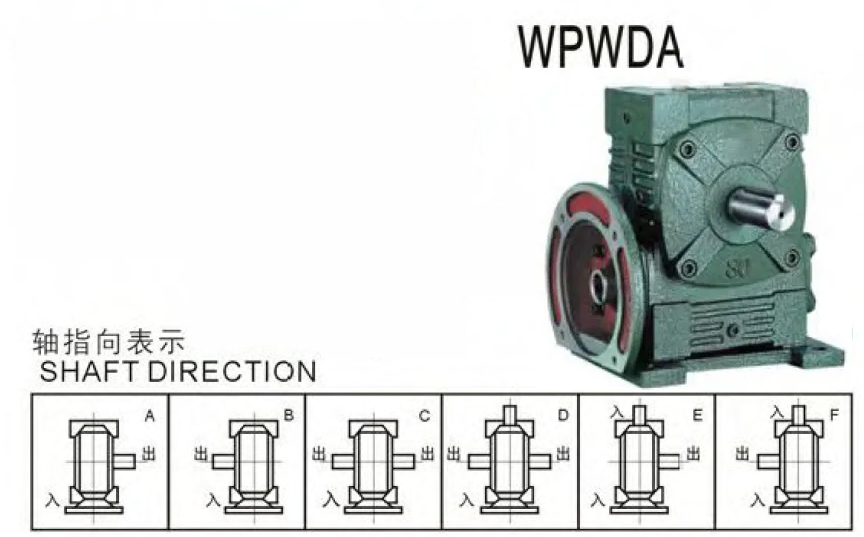 WPWDA Series Universal Speed Worm Gearboxes