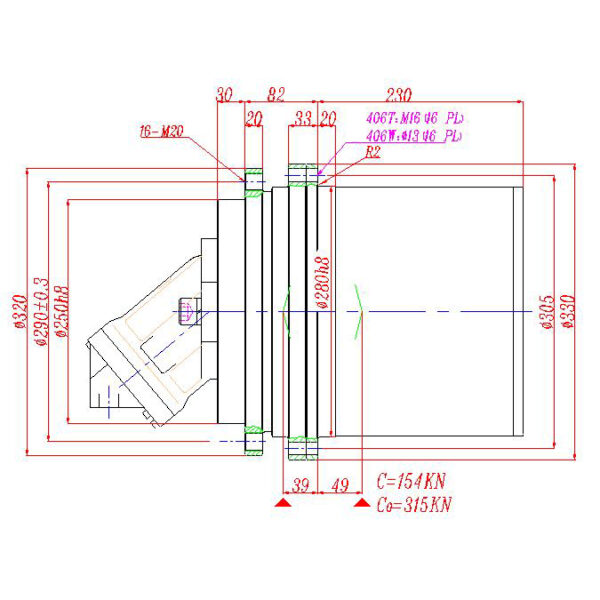 406W3 Winch Drives drawing