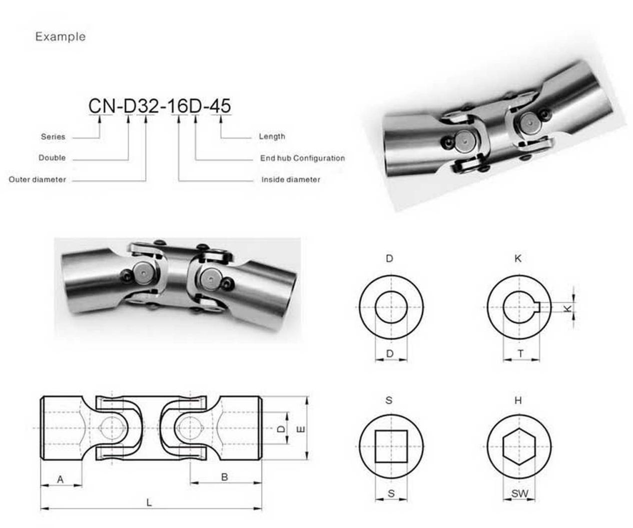 CN double universal joints