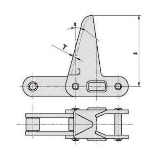 Agricultural roller chains attachments C11E C30E C13E