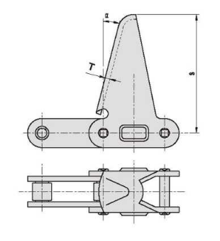 Agricultural roller chains attachments C11E C30E C13E