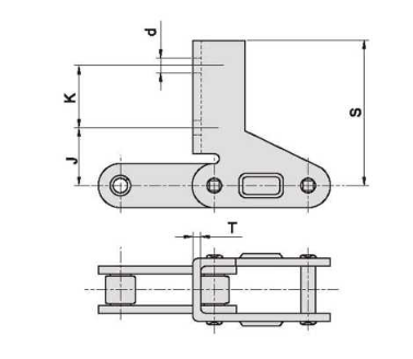 Agricultural roller chains attachments C30E CA550 CPE C2060H