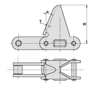 Agricultural roller chains attachments C6E