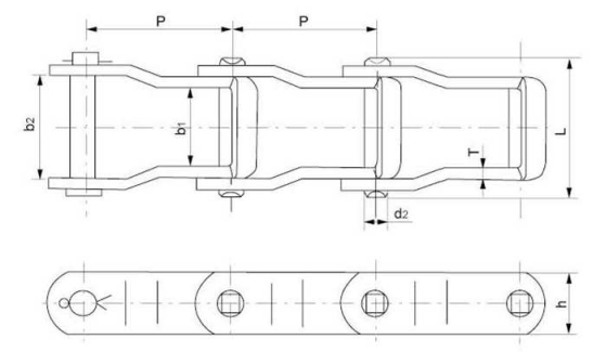 D205 series steel pintel chain