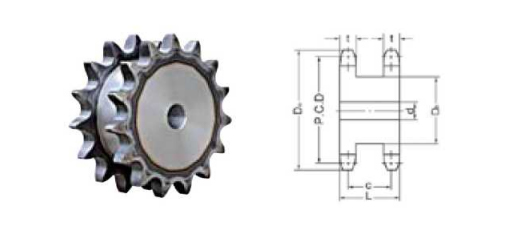 Standard A Type Single Double-Sprockets