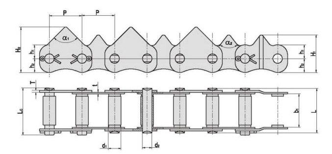 Rice harvester chains S3358T S3322T S3330T