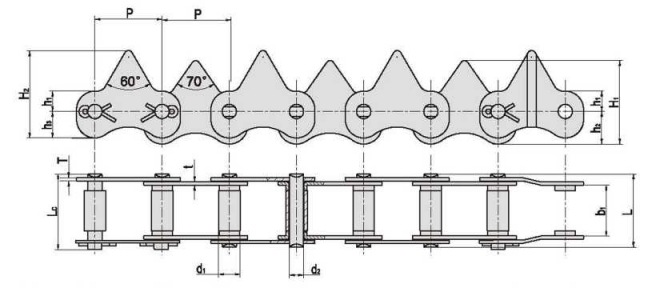 Rice harvester chains S3358T S3322T S3330T