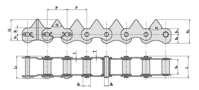 Rice harvester chains 33251E8350