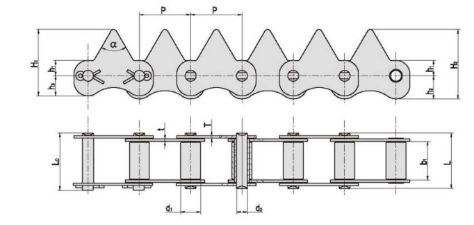 Rice harvester chains 33251E8350