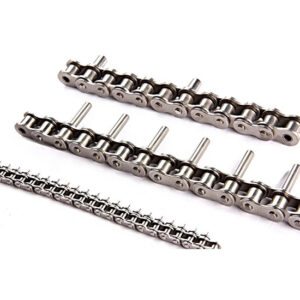 Stainless steel double pitch conveyor chain with extended pins