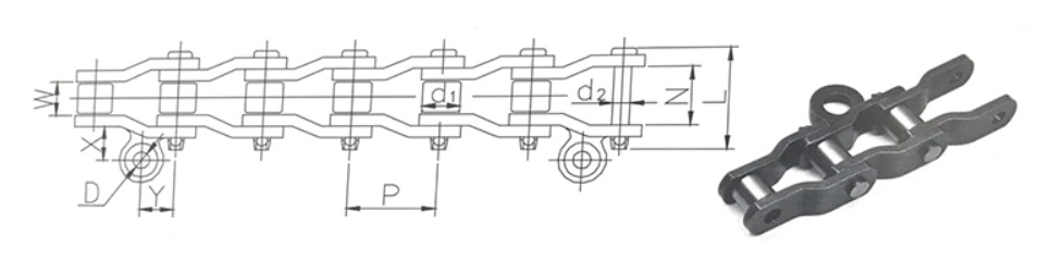 Paver chain Pitch 78.1 mm